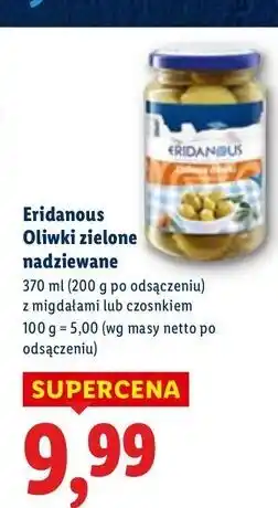 Lidl Oliwki zielone z czosnkiem Eridanous oferta
