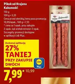 Lidl Kabanosiki Pikok Od Krajana oferta