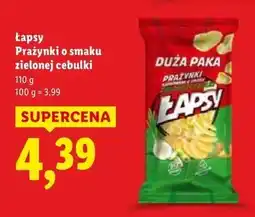 Lidl Prażynki zielona cebulka Łapsy oferta