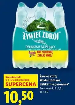 Lidl Woda delikatnie musująca Żywiec Zdrój oferta
