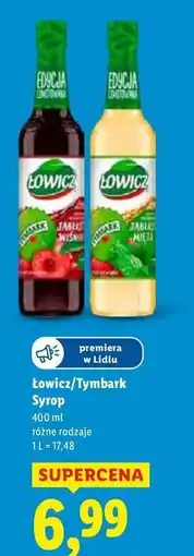 Lidl Syrop tymbark jabłko-mięta Łowicz oferta