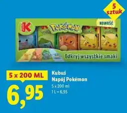 Lidl Napój pokemon Kubuś oferta