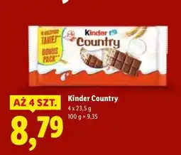 Lidl Baton Kinder Country oferta