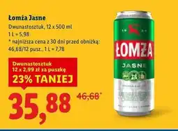 Lidl Piwo Łomża Jasne (Dawniej Export) oferta