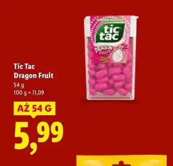 Lidl Cukierki dragon fruit Tic Tac oferta