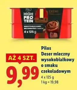 Lidl Deser creme z kakao polewą czekolady Pilos High Protein oferta