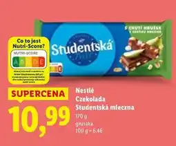 Lidl Czekolada mleczna z orzechami i galaretką gruszkową Orion Studentska oferta