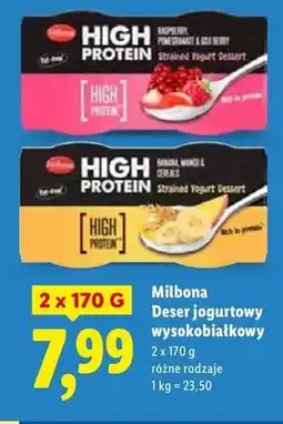 Lidl Deser malina & żurawina Milbona oferta
