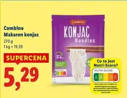Lidl Makaron konjac noodles Combino oferta