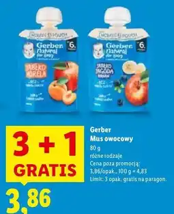 Lidl Deserek jabłko-jagoda-banan Gerber oferta