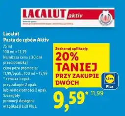 Lidl Pasta do zębów Lacalut Aktiv oferta