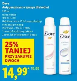 Lidl Dezodorant Dove Powder oferta