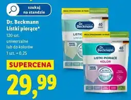 Lidl Listki piorące uniwersalne fresh breeze Dr. Beckmann oferta