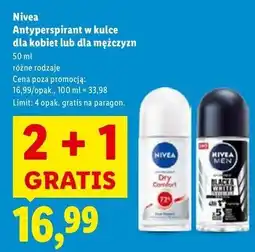 Lidl Antyperspirant original Nivea Men Invisible Black & White oferta