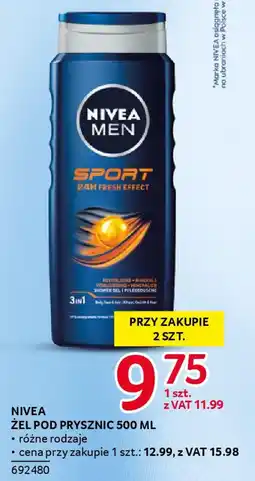 Selgros Nivea żel pod prysznic oferta