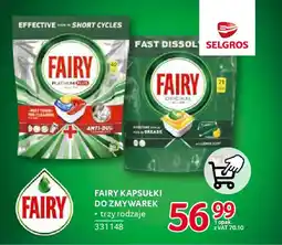 Selgros Fairy kapsułki do zmywarek oferta