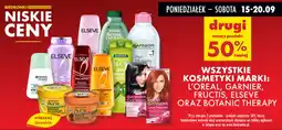 Biedronka Kosmetyki marki: l'oreal, garnier, fructis, elseve oraz botanic therapy oferta