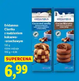 Lidl Ciastka z nadzieniem kakaowo-orzechowym Eridanous różne rodzaje oferta