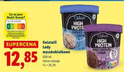 Lidl Lody Gelatelli wysokobiałkowe różne rodzaje oferta