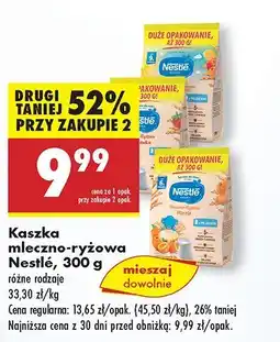 Biedronka Kaszka mleczno-ryżowa Nestle, różne rodzaje oferta
