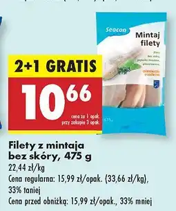 Biedronka Filety z mintaja bez skóry, 475 g 2+1 GRATIS Seocon oferta