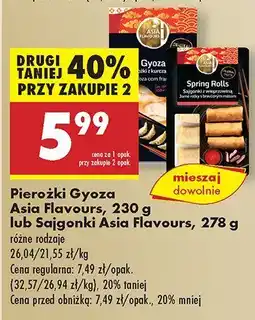 Biedronka Pierożki Gyoza Asia Flavours, Spring rolls, różne rodzaje oferta