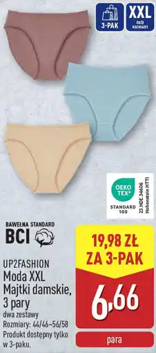 ALDI UP2FASHION Moda XXL Majtki damskie oferta