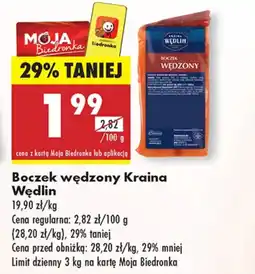 Biedronka Boczek wędzony Kraina Wędlin oferta