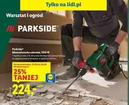Lidl Młotowiertarka z udarem 1550w Parkside oferta