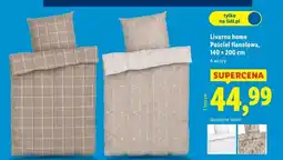 Lidl Komplet pościeli flanelowej 140 x 200 cm + 70 80 Livarno Home oferta