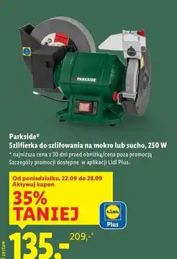 Lidl Szlifierka do szlifowania na mokro i sucho 250w Parkside oferta