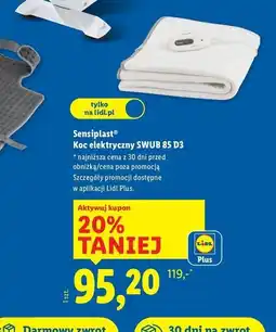 Lidl Koc elektryczny swub 85 d3 Sensiplast oferta