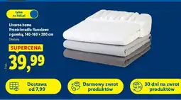 Lidl Prześcieradło flanelowe z gumką 140-160 x 200 cm Livarno Home oferta