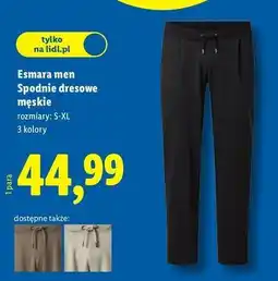 Lidl Spodnie męskie dresowe s-xl Esmara oferta