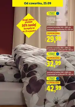 Lidl Komplet pościeli dwustronnej z mikrowłókna satynowego 220 x 200 + 2 70 80 cm Livarno Home oferta