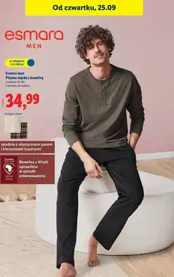Lidl Piżama męska m-xxl Esmara oferta