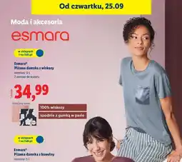 Lidl Piżama damska z wiskozy s-l Esmara oferta