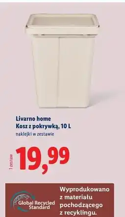 Lidl Kosz z pokrywką 10 l Livarno Home oferta