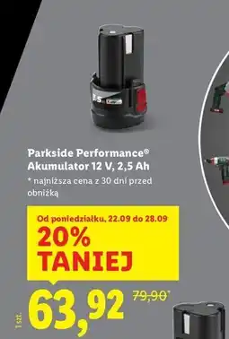 Lidl Akumulator 12 v z szybką ładowarką Parkside Performance oferta