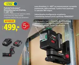 Lidl Laser krzyżowy akumulatorowy 20v Parkside Performance oferta