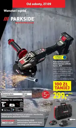 Lidl Szlifierka kątowa 20 v Parkside oferta