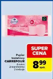 Carrefour Express Papier toaletowy różowy Carrefour Essential oferta