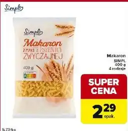 Globi Makaron z pszenicy zwyczajnej świderki Simpl oferta