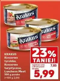 Kaufland Konserwa turystyczna Krakus Animex oferta