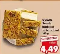 Kaufland Sernik baskijski z pistacjami Cukiernia Olsza oferta