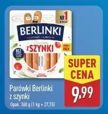 ALDI Parówki z szynki Morliny Berlinki oferta