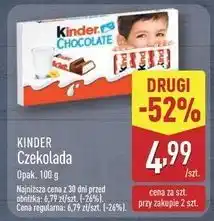 ALDI Batoniki z mlecznej czekolady nadzieniem mlecznym Kinder Chocolate oferta
