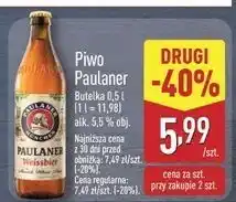ALDI Piwo Paulaner Hefe-Weissbier Naturtrub oferta