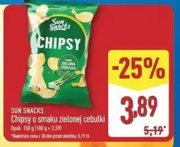 ALDI Chipsy zielona cebulka Sun Snacks oferta