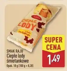 ALDI Lody ciepłe śmietankowe Smak Raju oferta